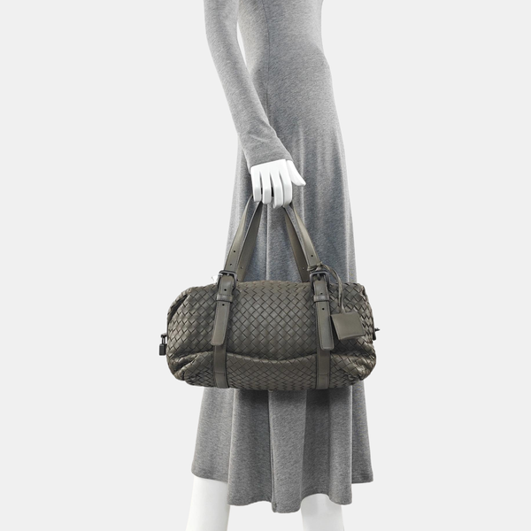 Lambskin Top Handle Bag Green