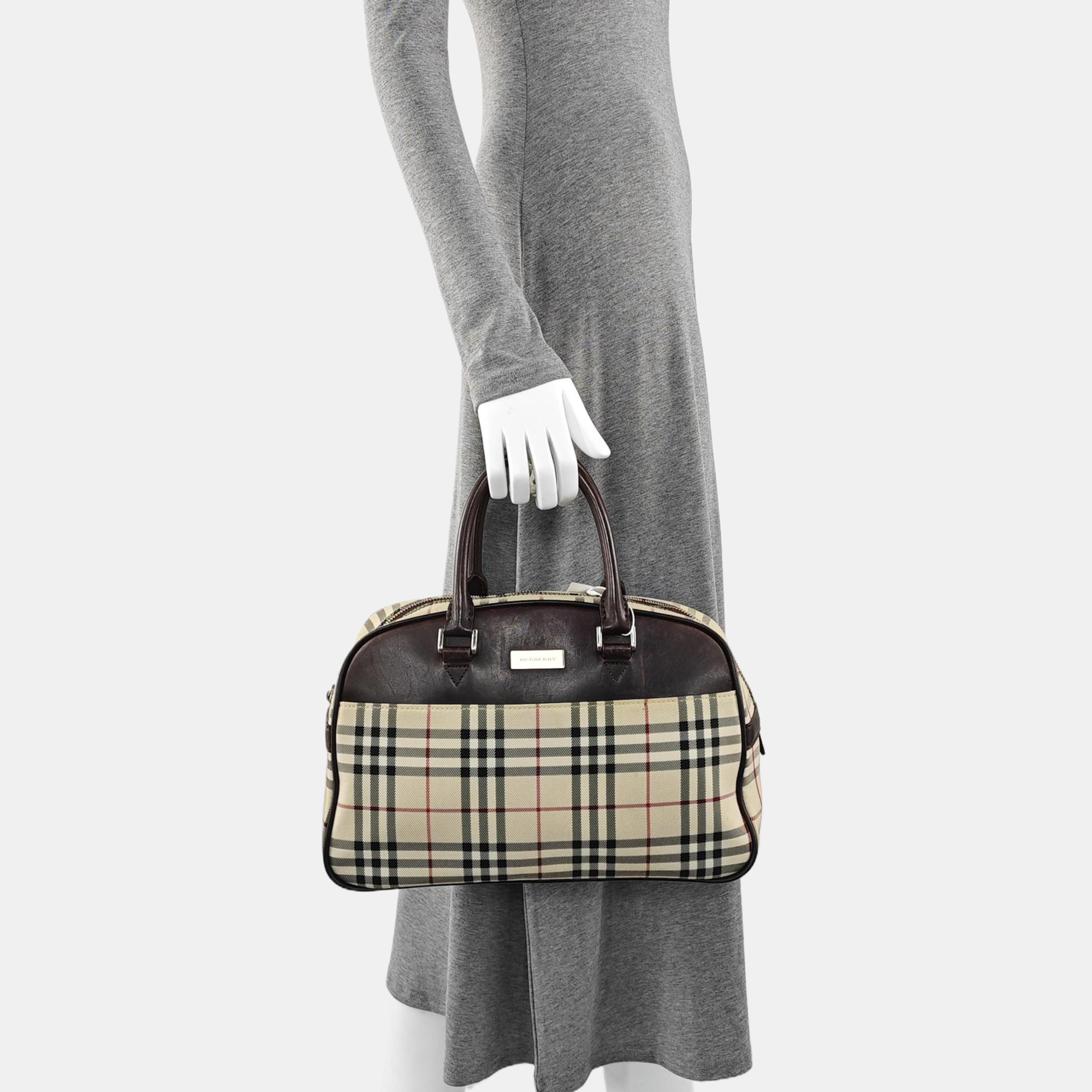 Canvas Top Handle Bag Beige
