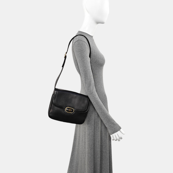 Calfskin Shoulder Bag Black