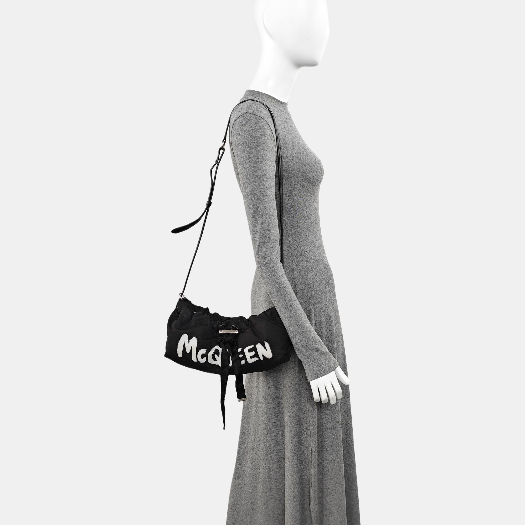 Nylon Shoulder Bag Black