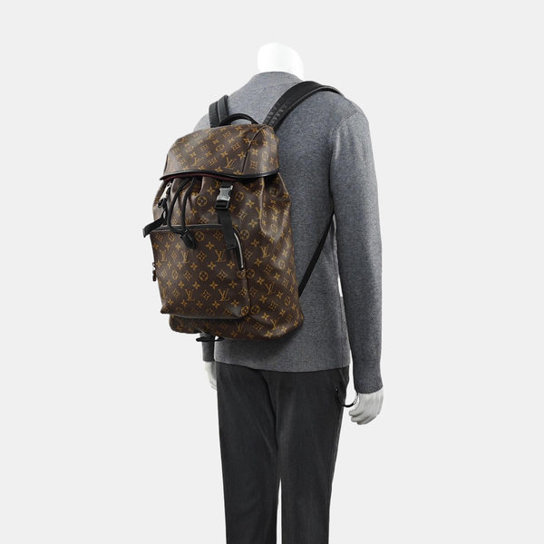 Coated Canvas Backpack Brown