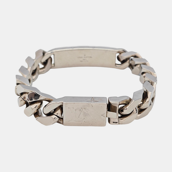 Monogram Metal Silver Bracelet