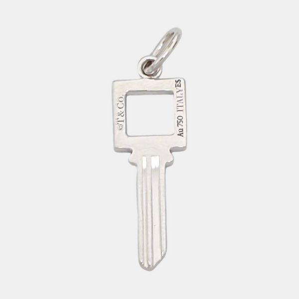 Tiffany Keys 18k White Gold Silver Pendant