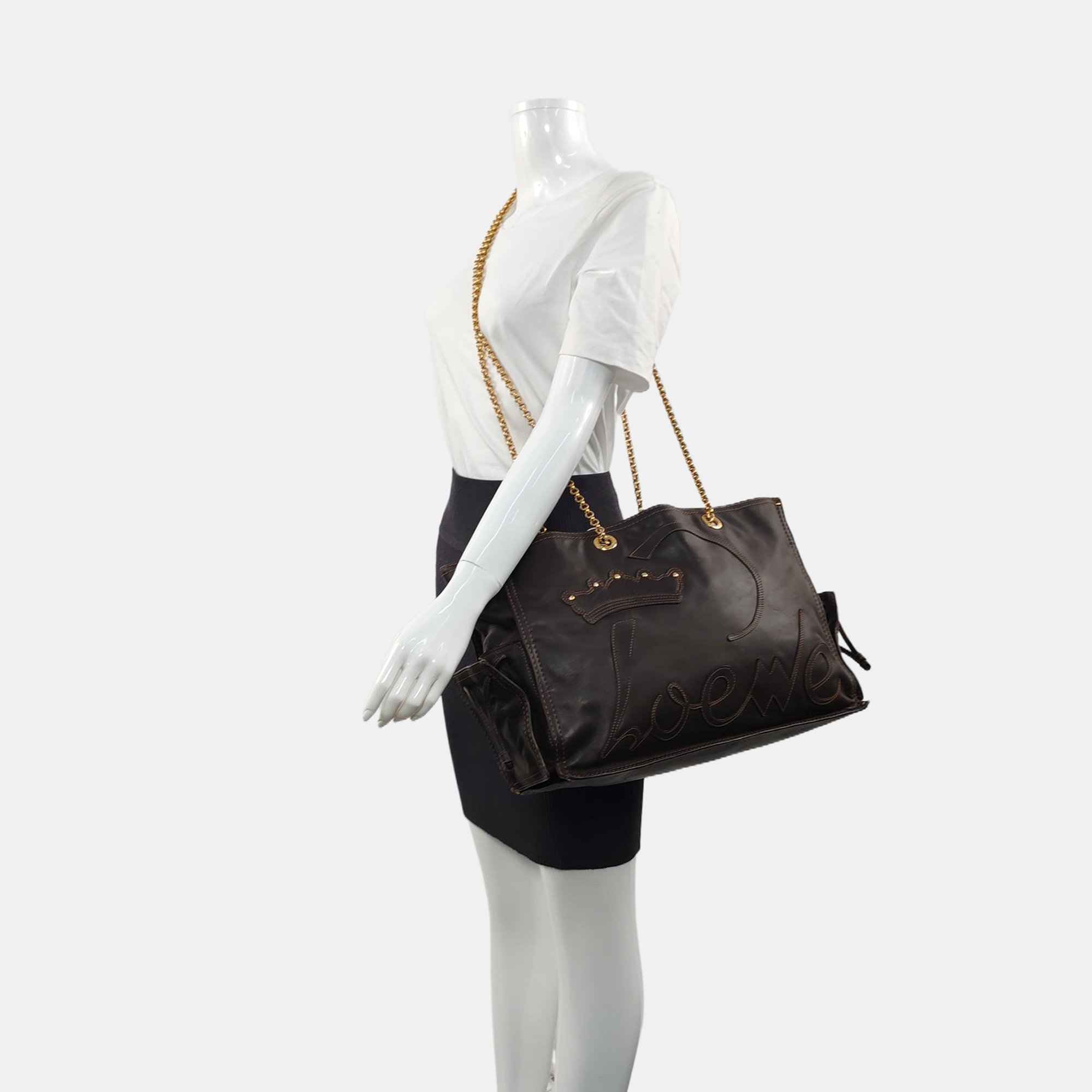 Calfskin Tote Bag Brown