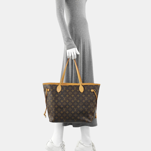 NEVERFULL MM Monogram Coated Canvas Brown