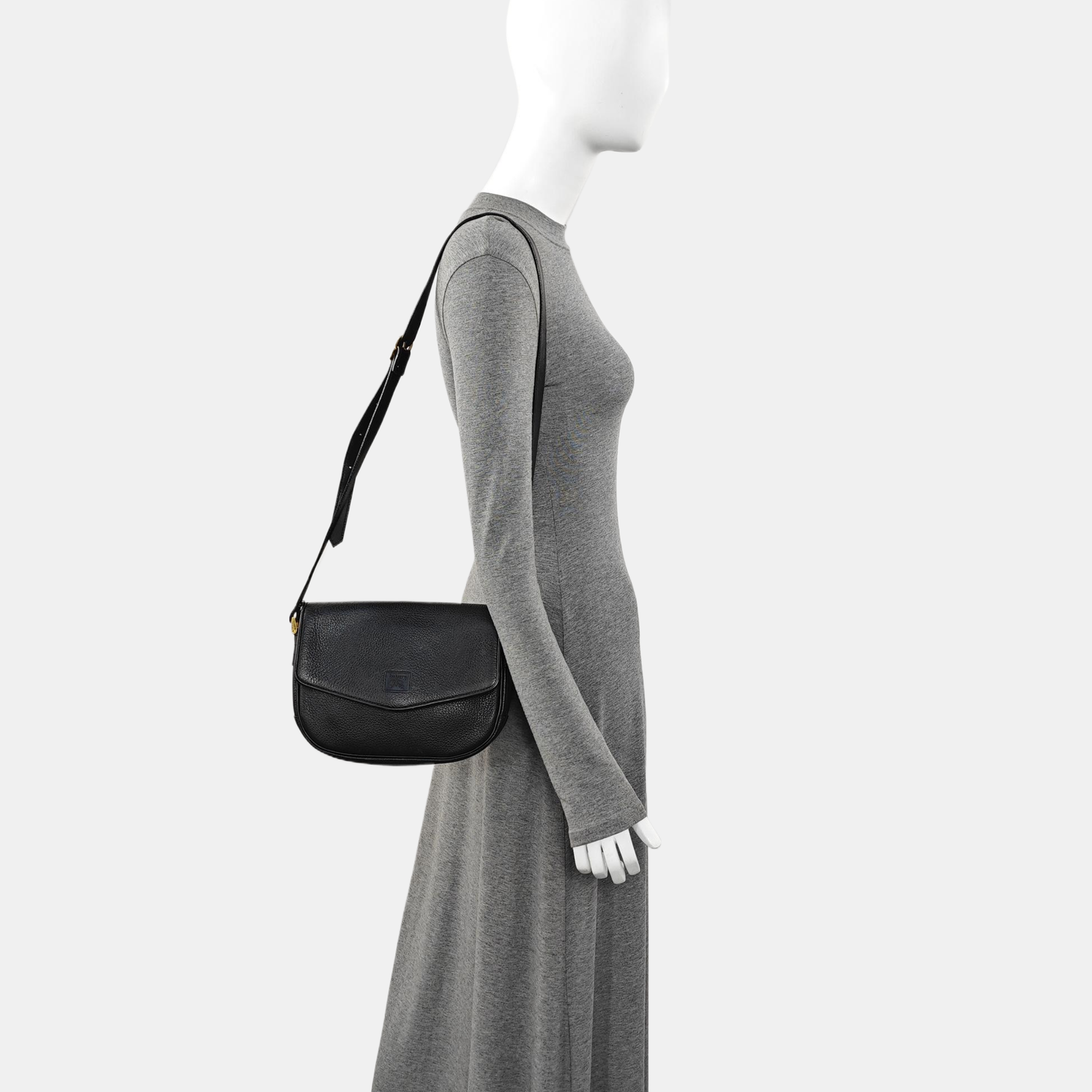 Calfskin Shoulder Bag Black