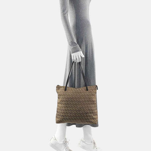 Canvas Top Handle Bag Brown