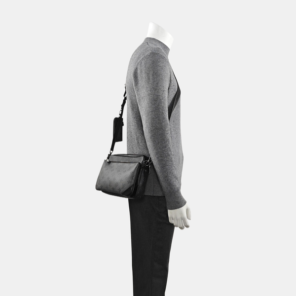 TRIO Monogram Coated Canvas Gray