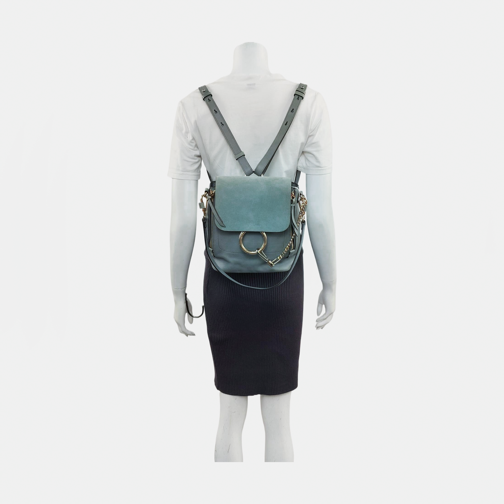 Faye Mini Calfskin Blue