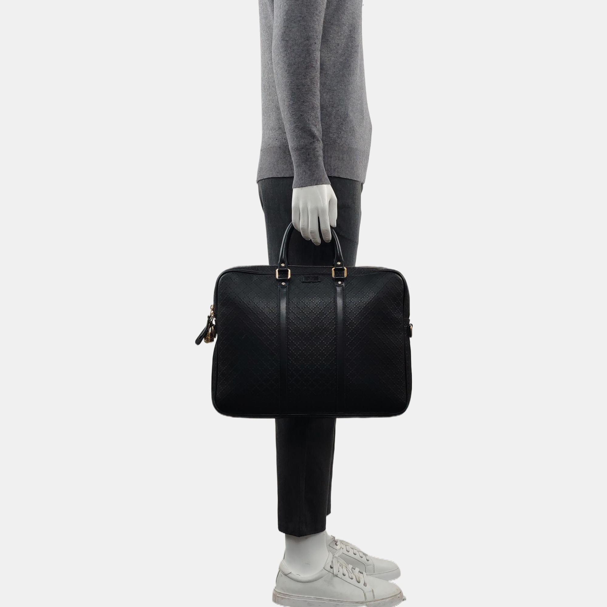 Calfskin Top Handle Bag Black
