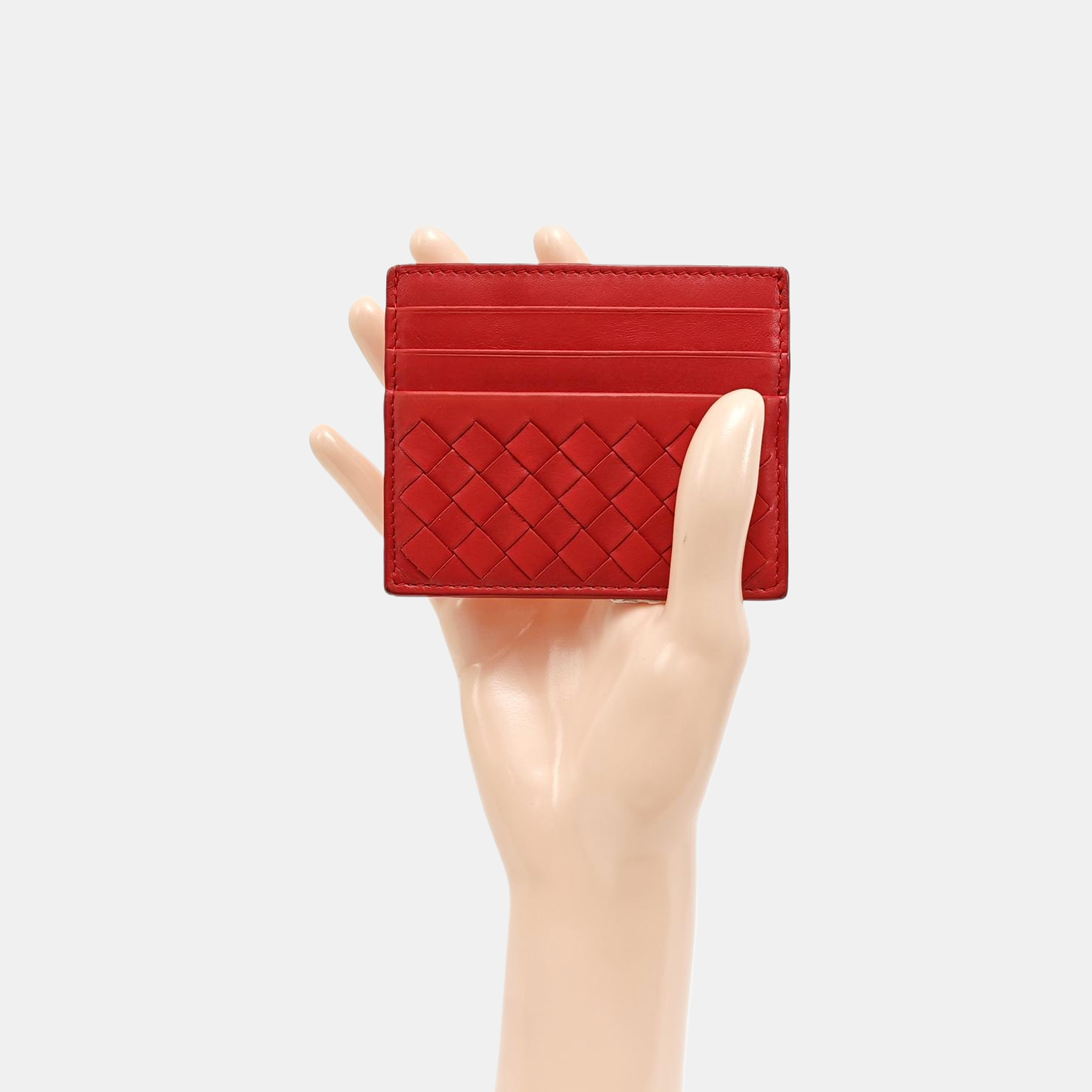 Calfskin Card Holder Red