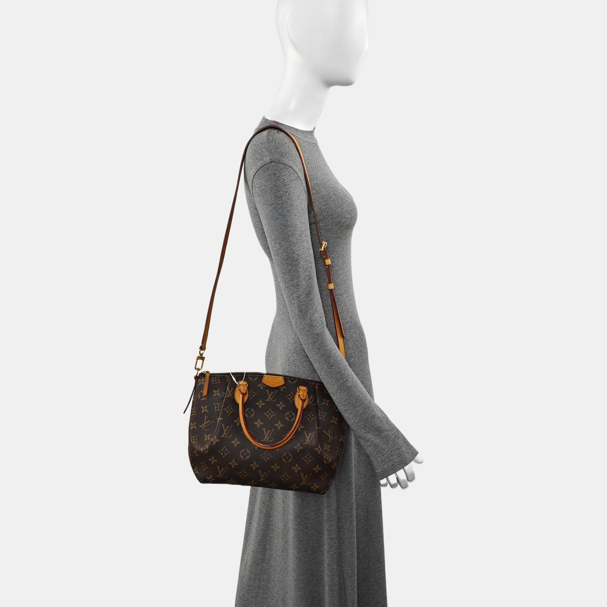 TURENNE Monogram Coated Canvas Brown