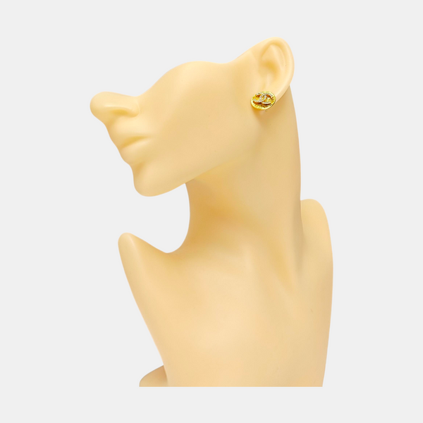 Metal Gold Stud Earrings