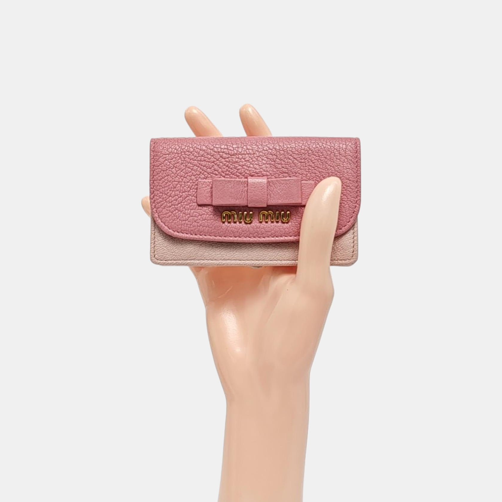 Madras Leather Pink Card Holder
