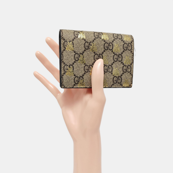 GG Supreme Monogram Coated Canvas Beige Wallet