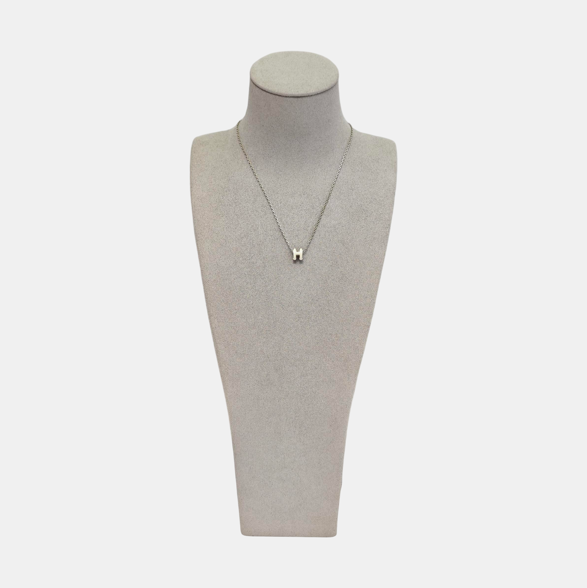 Pop H Metal Silver Necklace