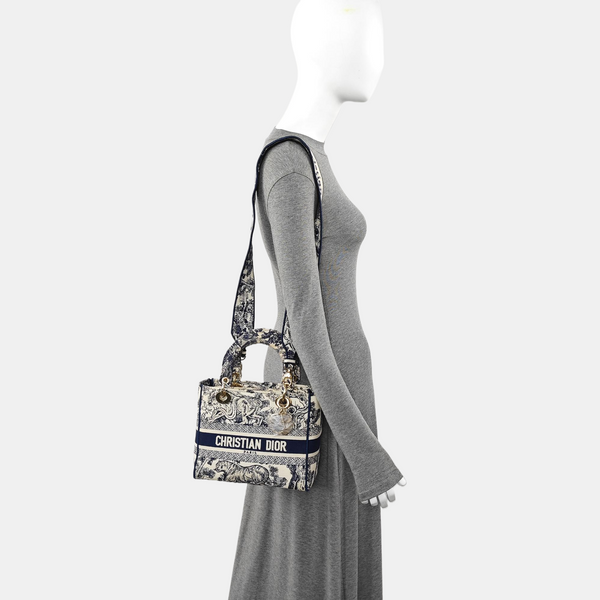 Lady D-Lite Medium Canvas Blue