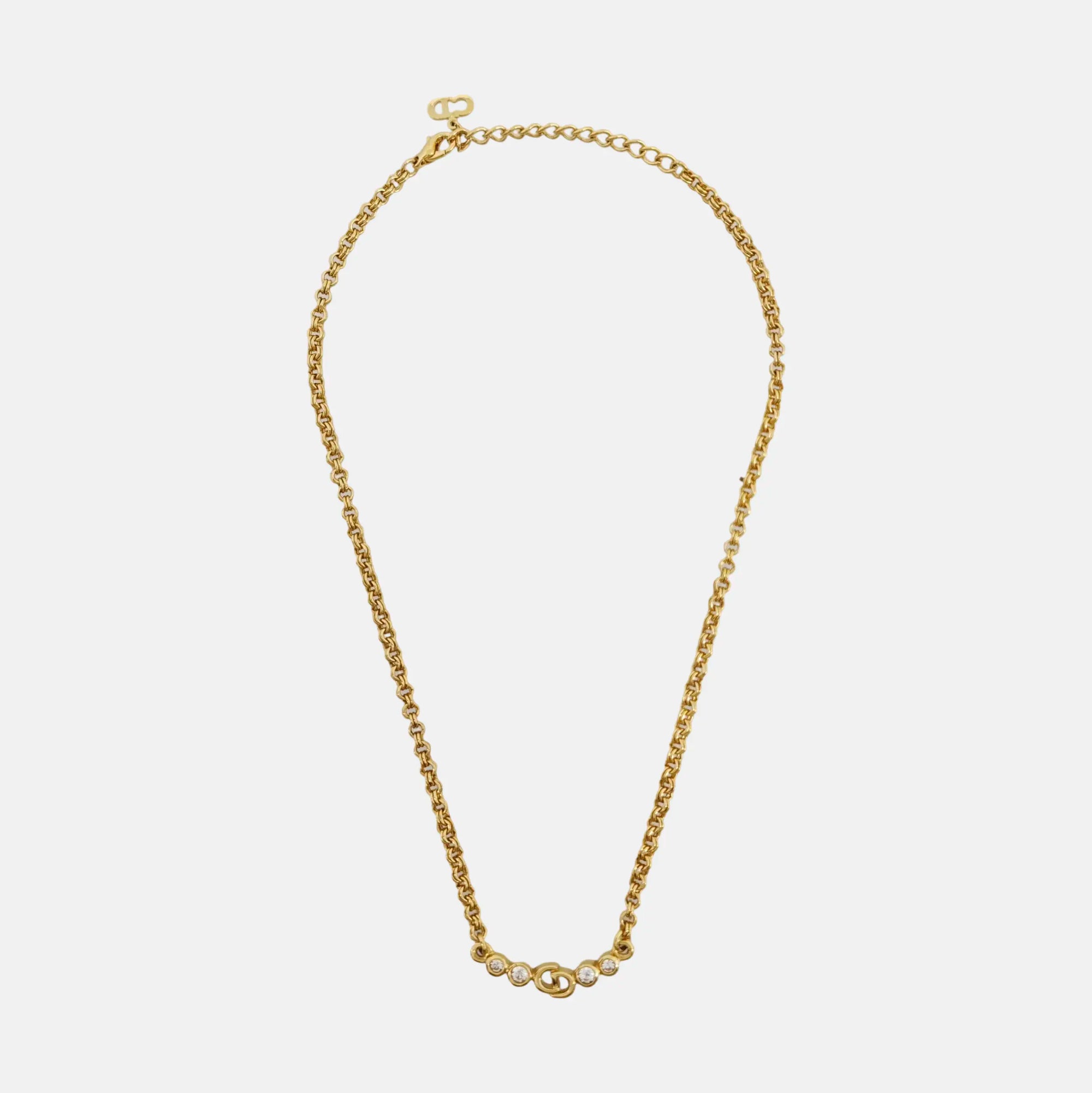 Petit CD Metal Gold Necklace