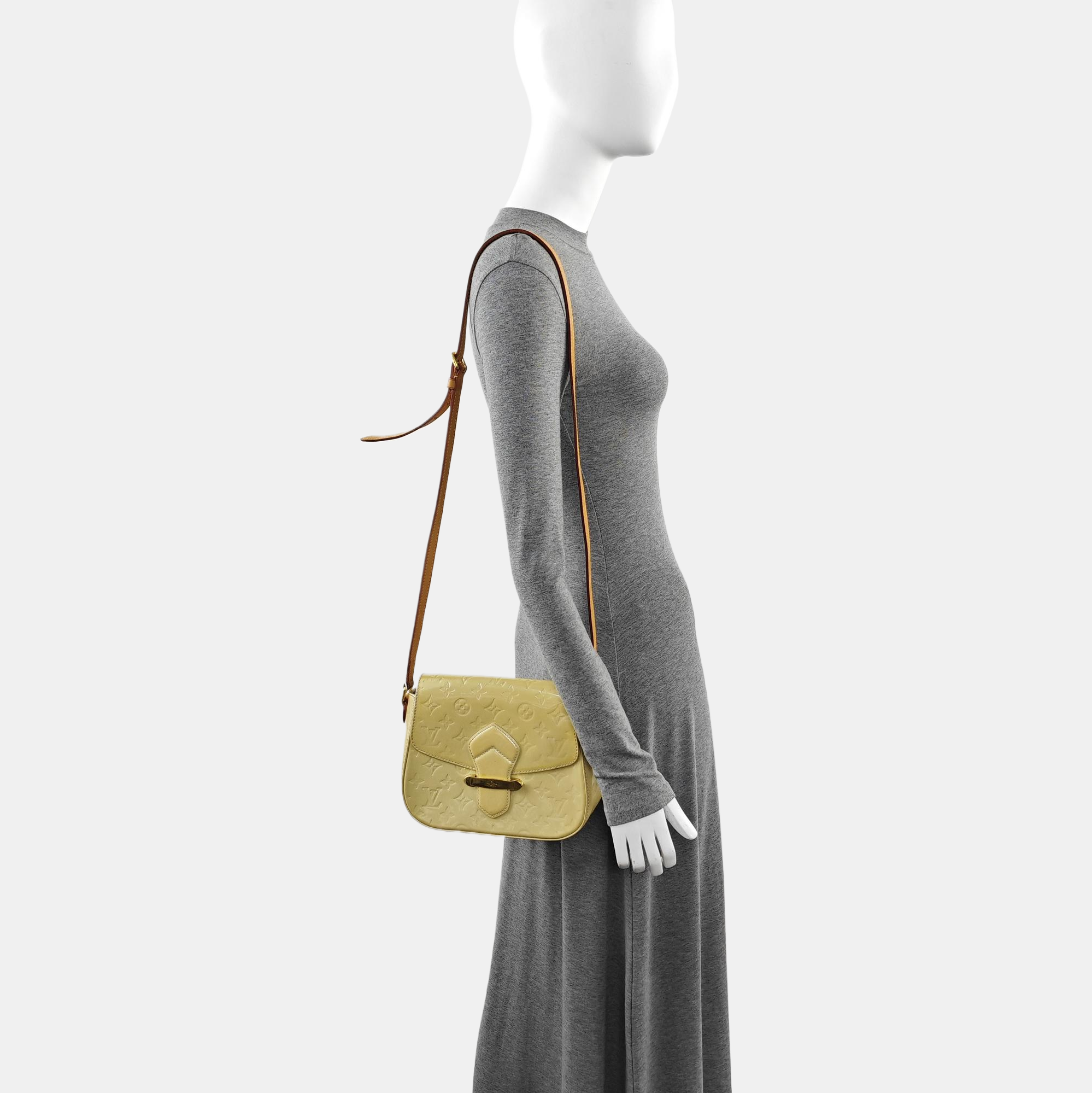 BELLFLOWER PM Patent Leather Beige