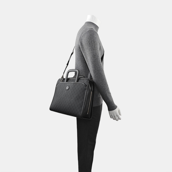 Retro Monogram Coated Canvas Black