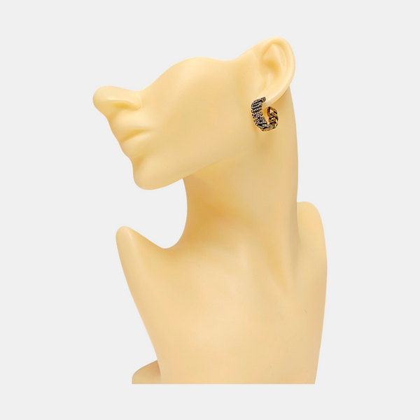 J'adior Metal Gold Earrings