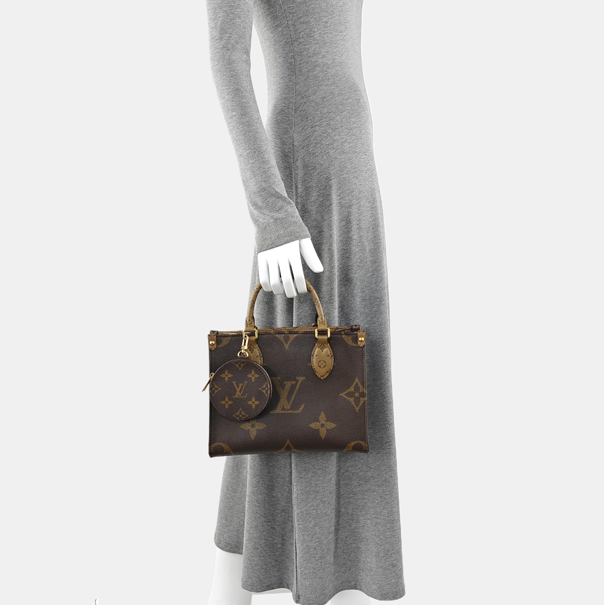 ONTHEGO PM Monogram Coated Canvas Brown