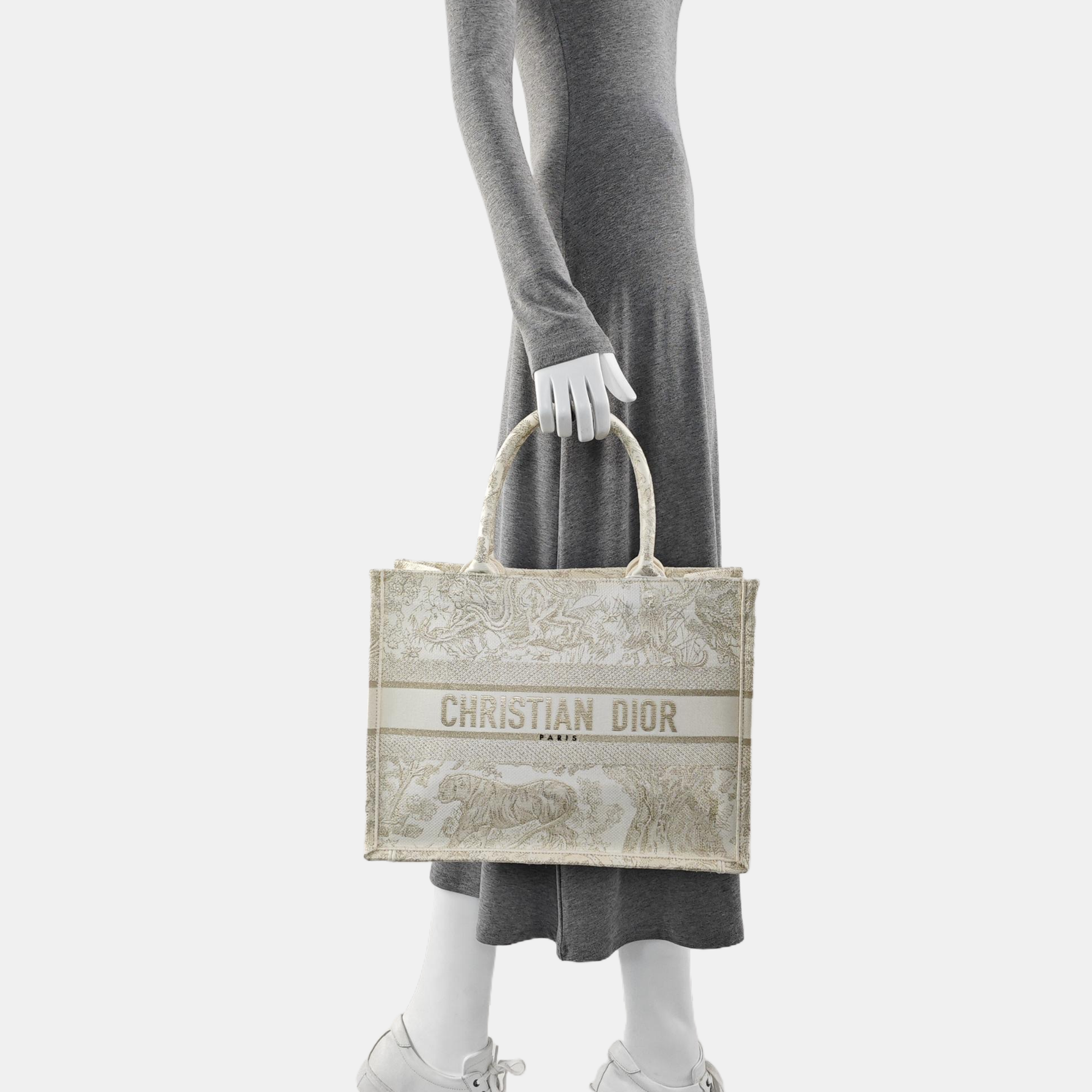 Book Tote Medium Canvas White