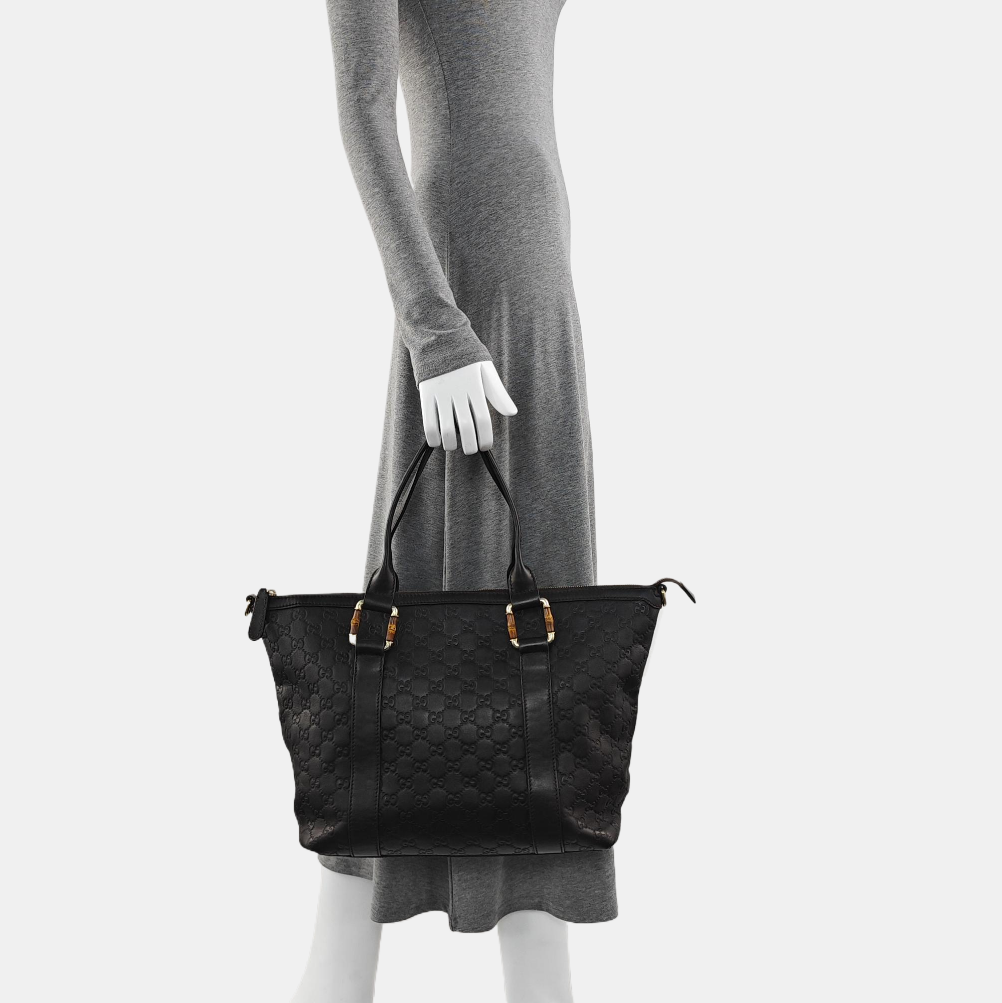 Monogram Calfskin Top Handle Bag Brown