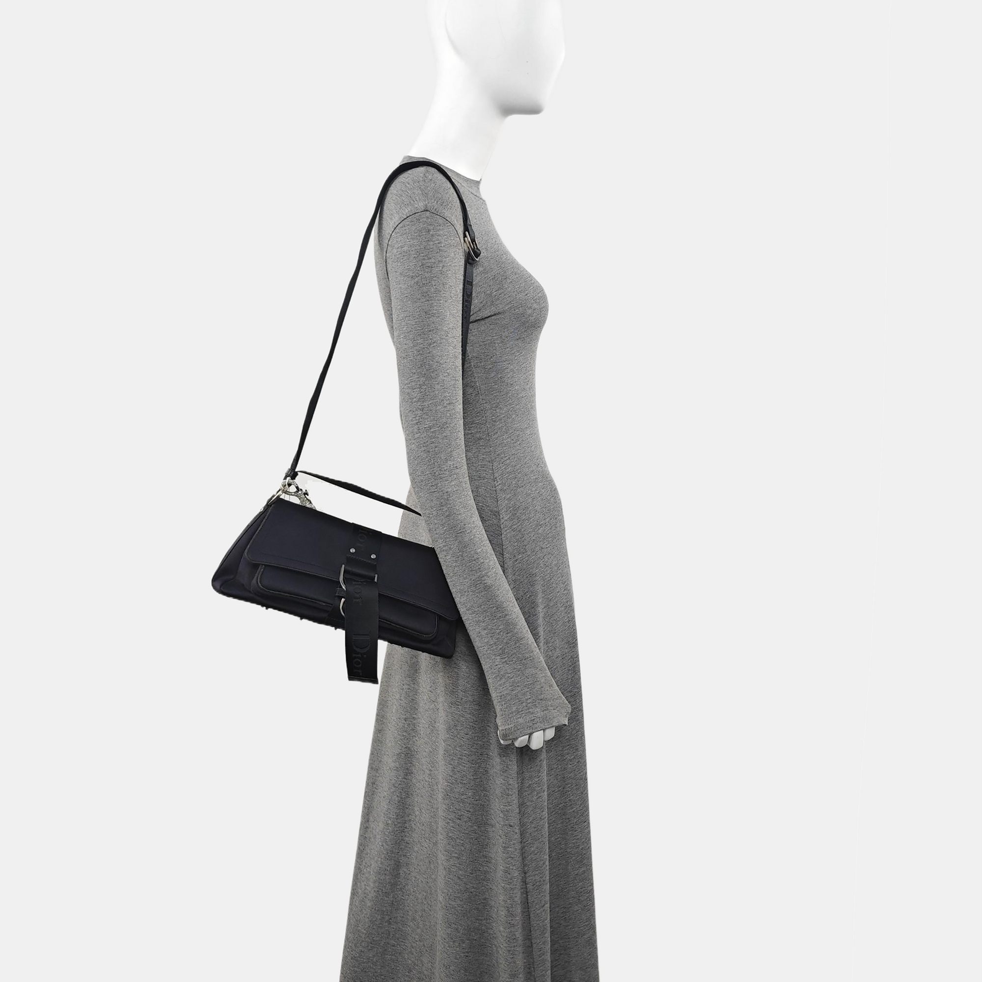 Fabric Shoulder Bag Black
