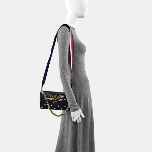 Queen Margaret Mini Calfskin Blue
