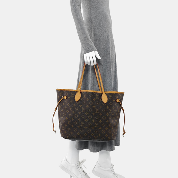 NEVERFULL MM Monogram Coated Canvas Brown