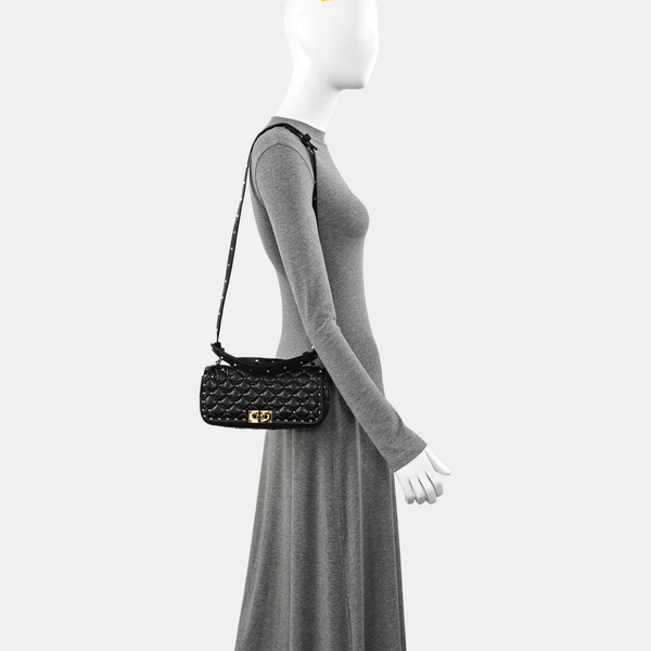 Calfskin Shoulder Bag Black