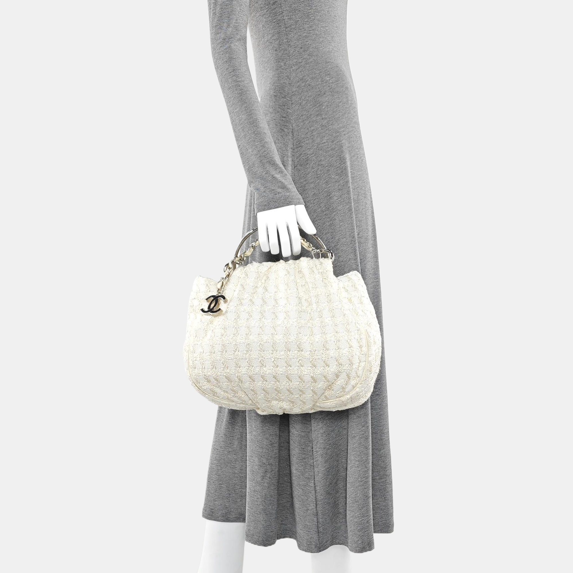 Fabric Top Handle Bag White