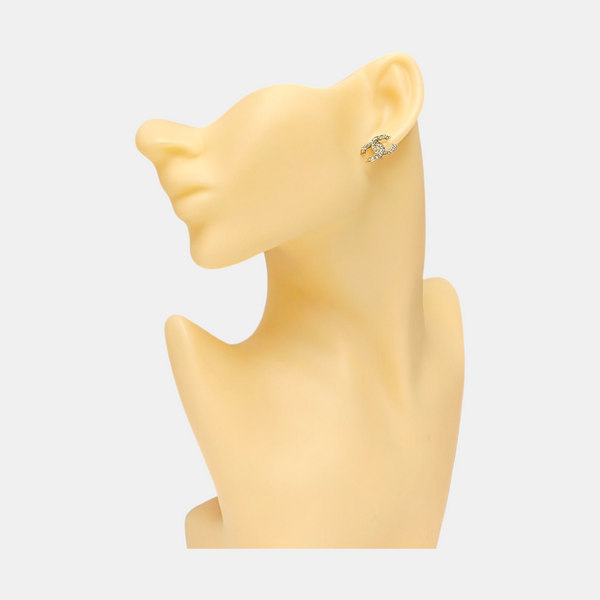 Metal Gold Stud Earrings