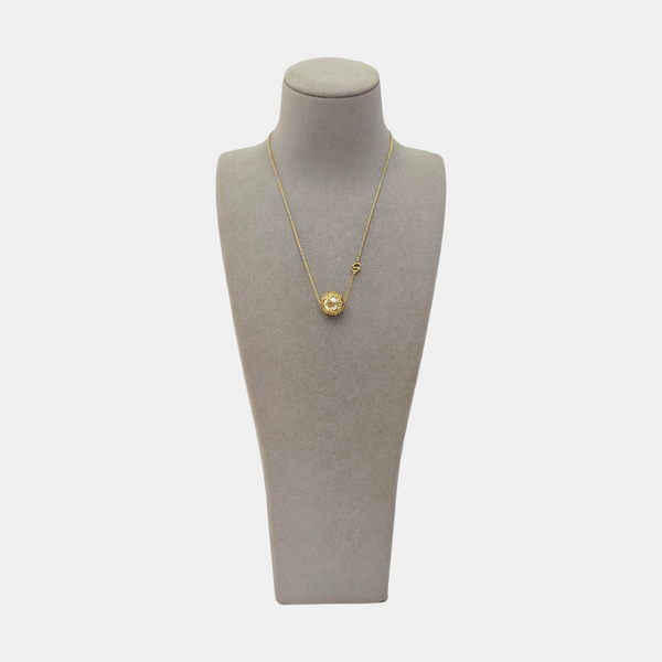 Dior Oblique Metal Gold Necklace