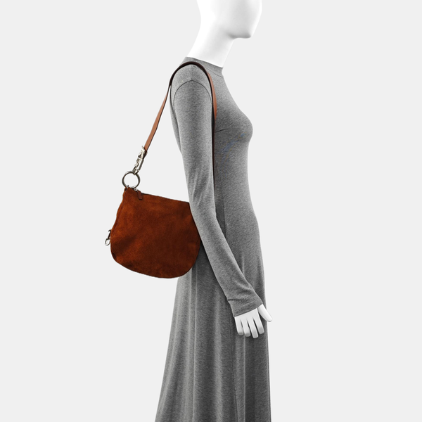 Suede Shoulder Bag Brown
