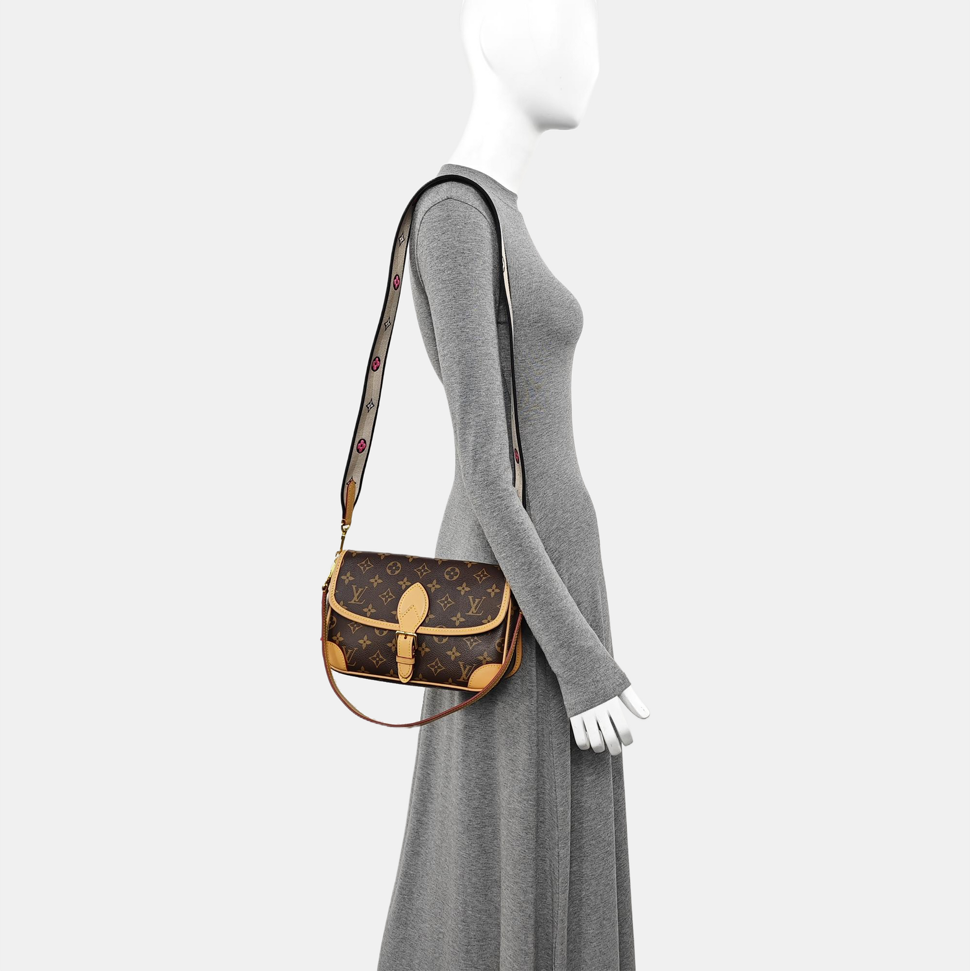 DIANE Monogram Coated Canvas Brown