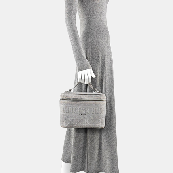 Travel Vanity Cannage Canvas Gray