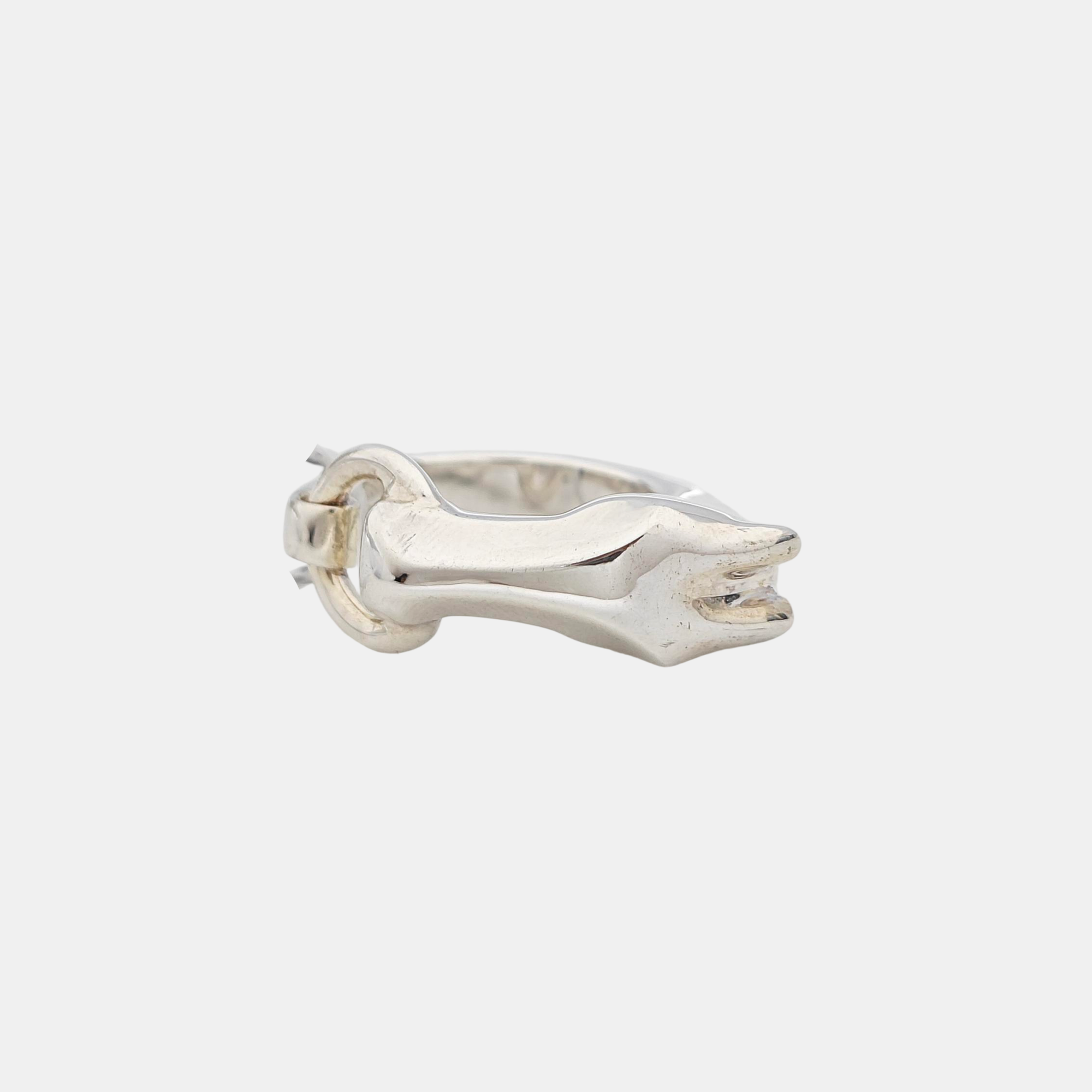 Galop Hermes 925 Sterling Silver Ring EU 55