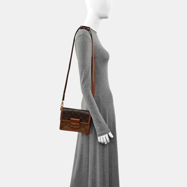 DAUPHINE Mini Monogram Coated Canvas Brown