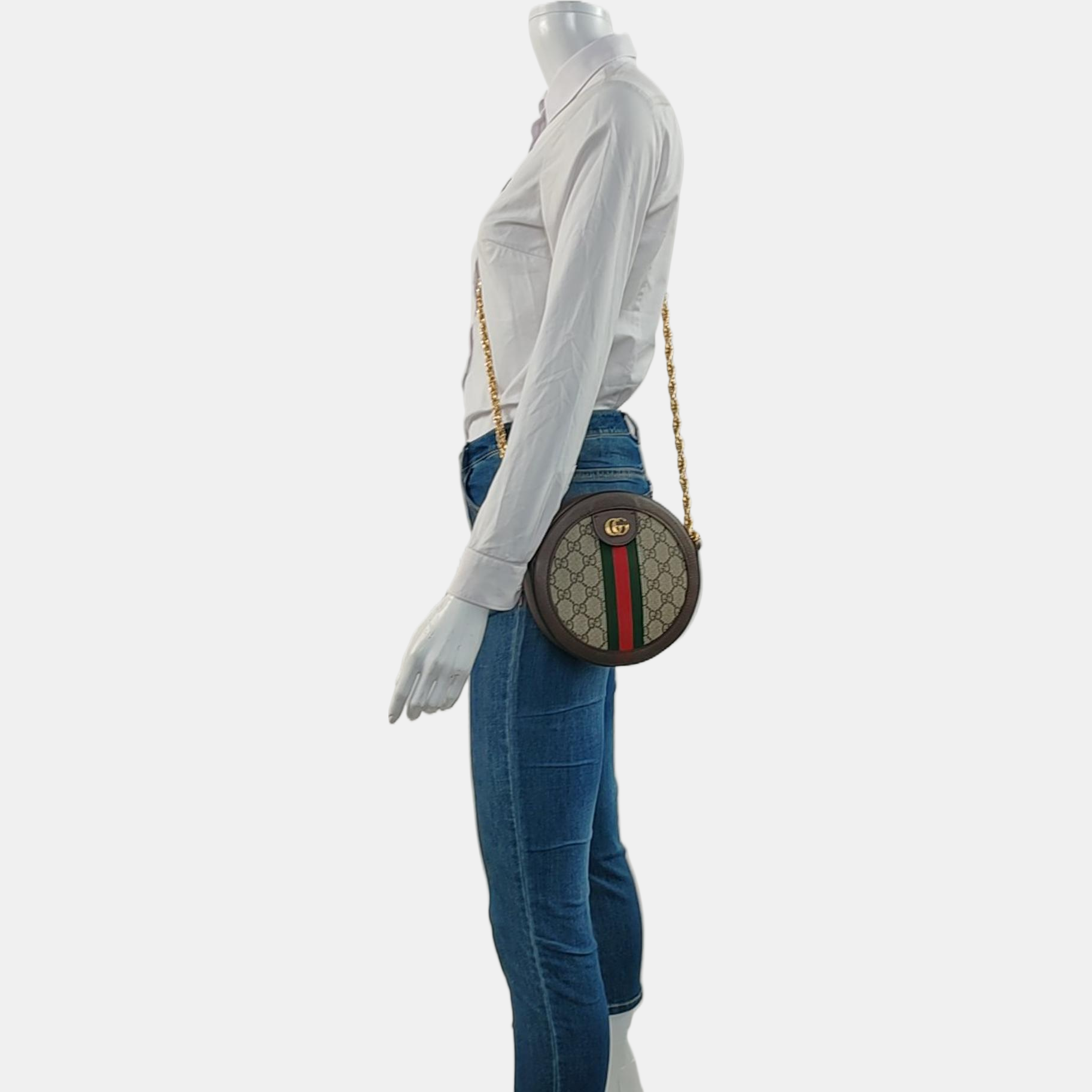 Authenticated pre-owned  Ophidia Mini Monogram Coated Canvas Beige - Shoulder Bag at Looply