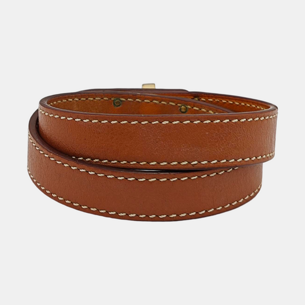 Pulsera Kelly de cuero marrón