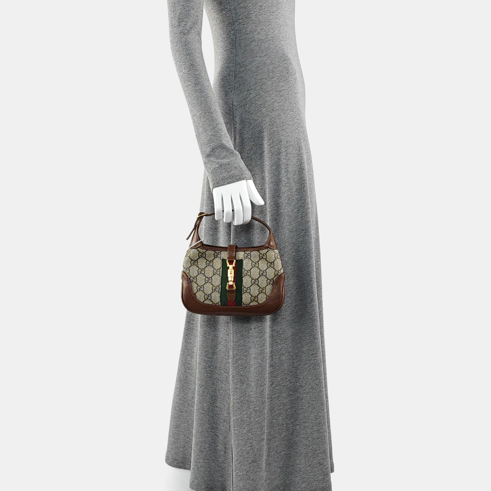 Jackie 1961 Mini Monogram Coated Canvas Beige