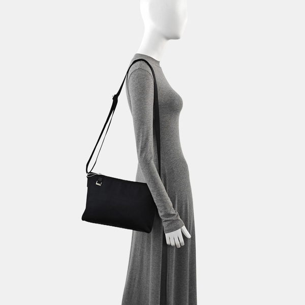 Fabric Shoulder Bag Black