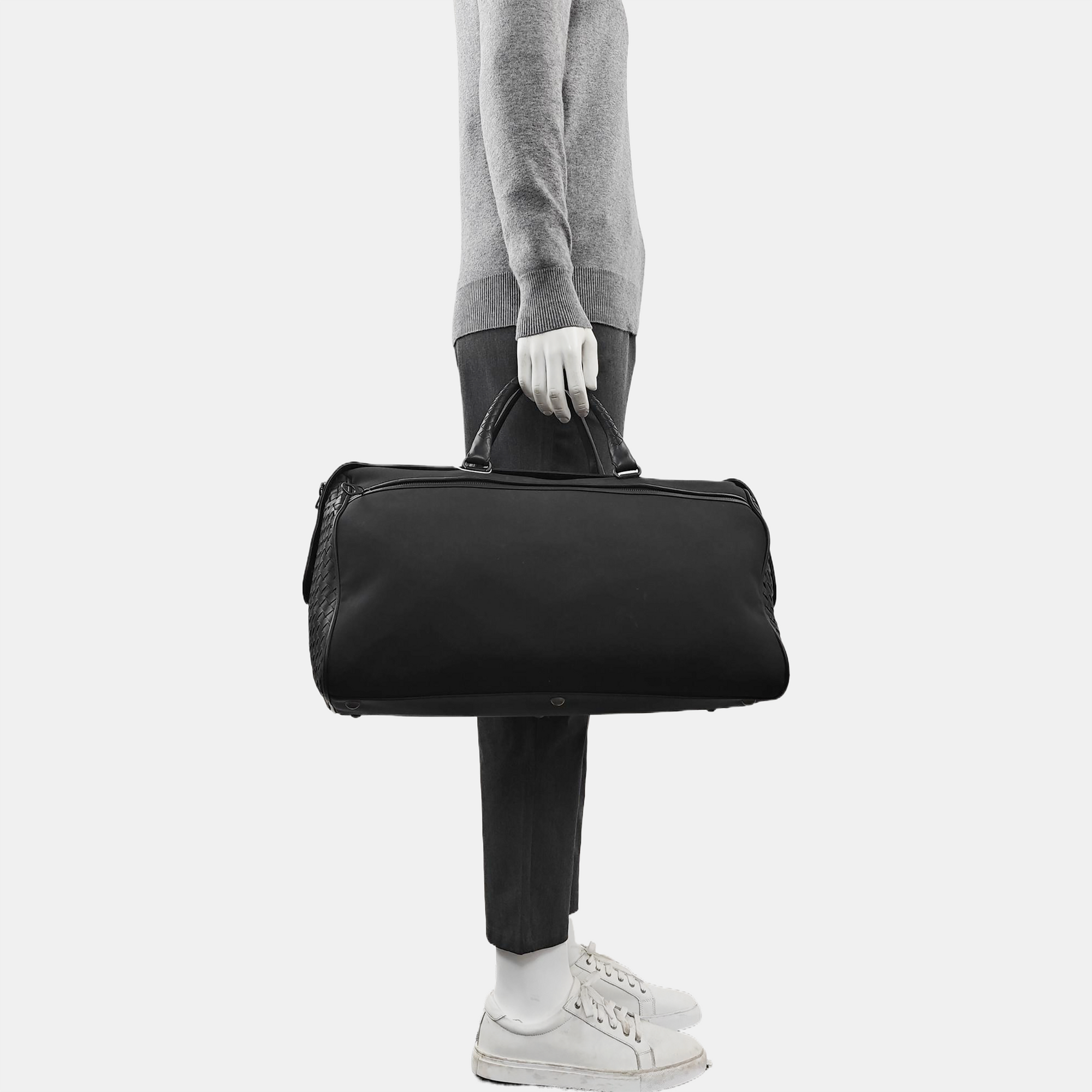 Fabric Top Handle Bag Black