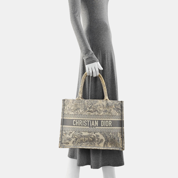 Book Tote Medium Canvas Gray