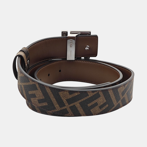 Coated Canvas Belt Brown