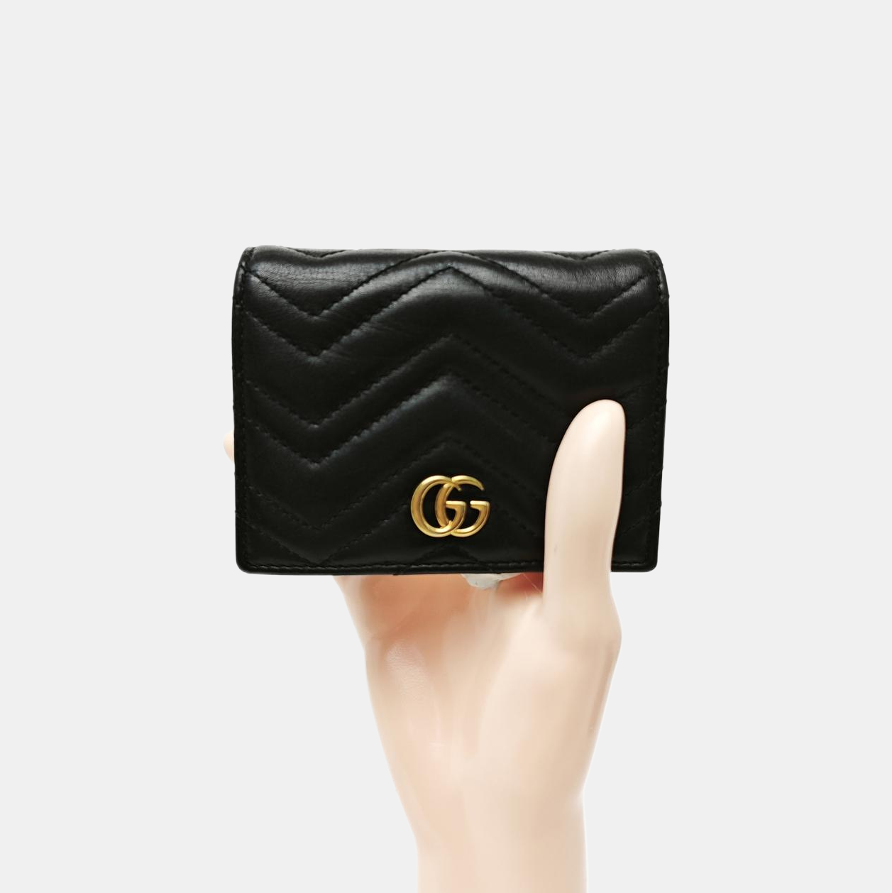GG Marmont Mini Quilted Calfskin Black Wallet