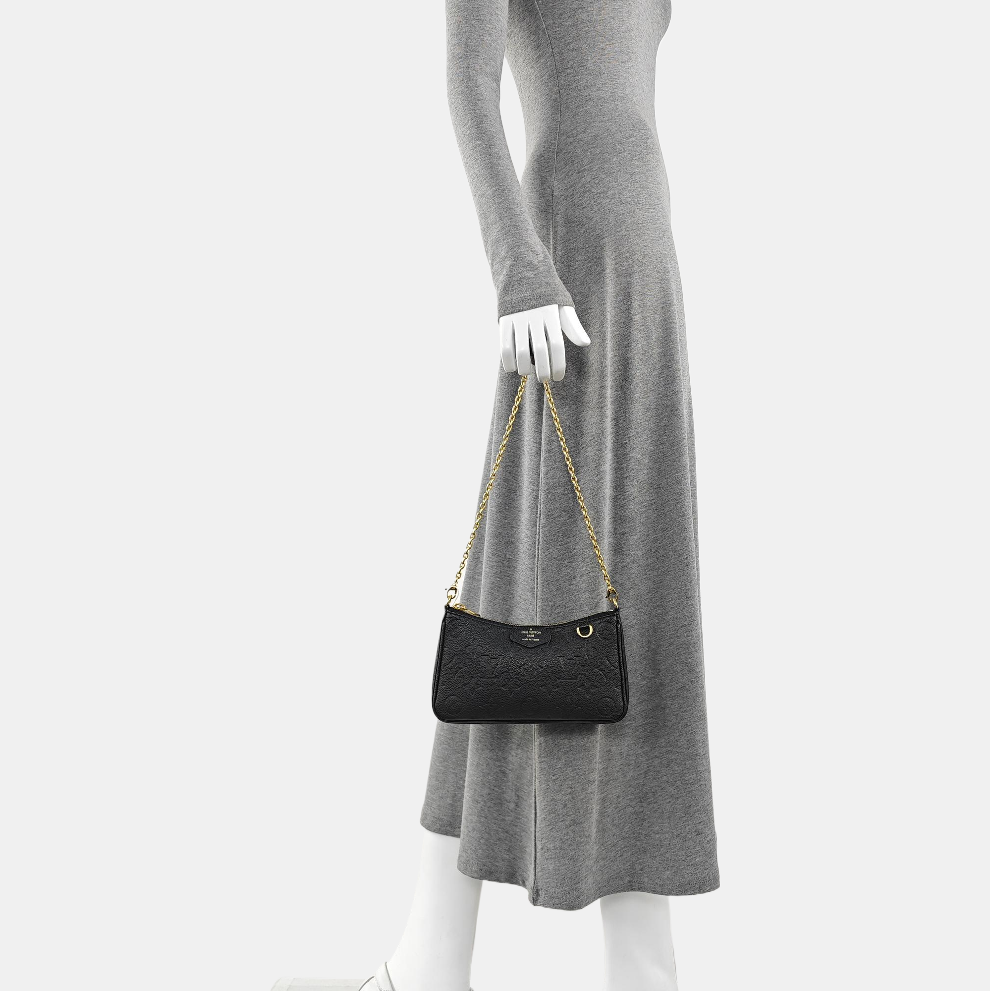 EASY POUCH ON STRAP Monogram Calfskin Black