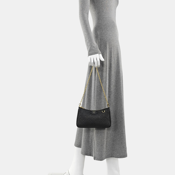 EASY POUCH ON STRAP Monogram Calfskin Black